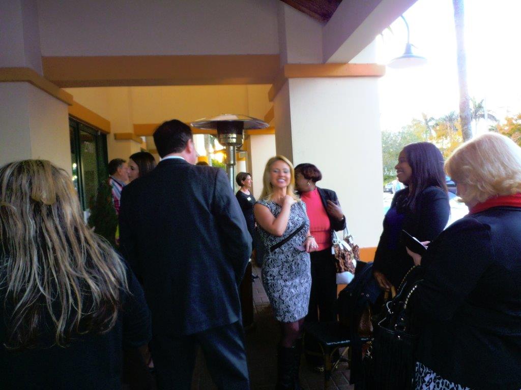 Tania Lombardi excited meeting new friends at the Weston Title and Escrow first of the New Year "social."
